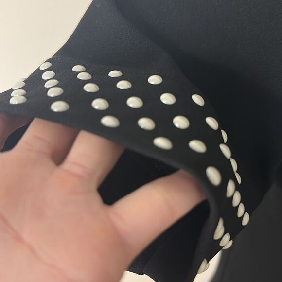 Karl Lagerfeld Paris Classic Black Dress with Pearl Detailing - Picture 7 of 7